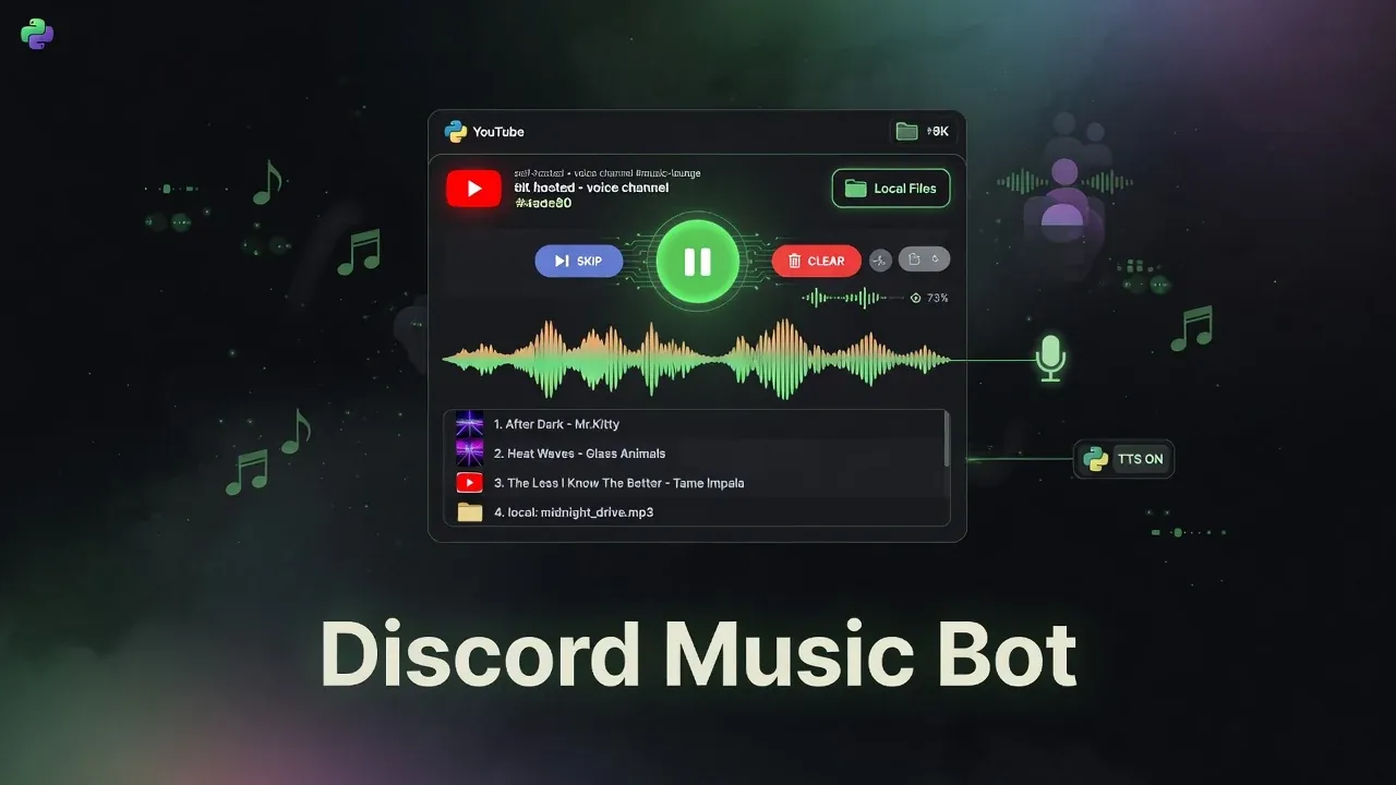 Discord Music Bot: A Lightweight Self-Hosted Python Bot for YouTube & Local Music